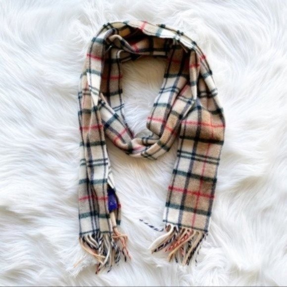 Made in Ireland 100% Pure Wool Plaid Fringe Scarf - Picture 2 of 4